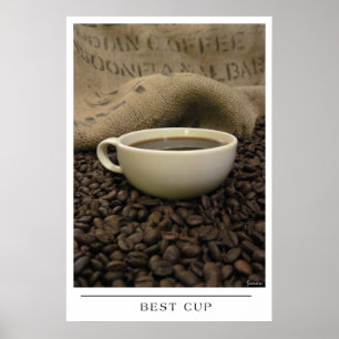 Poster O melhor copo - envie a arte do café