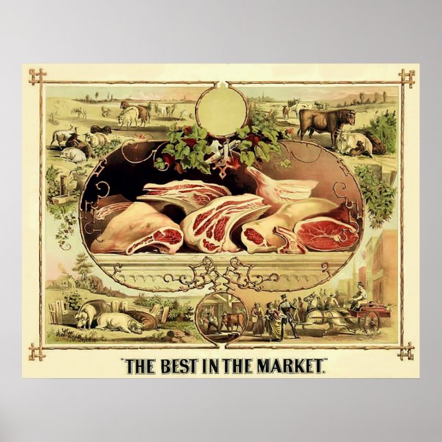 Pôster O melhor do mercado ~ 1872. (Frente)
