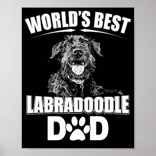 Poster O Melhor Proprietário de Cachorro Pai Labradoodle