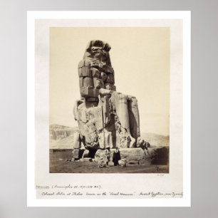 Pôster "O Memnon vocal", estátua colossal de Amenhotep I