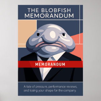 Poster O Memorandum do Blobfish Arte