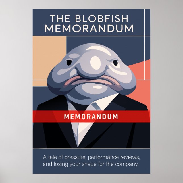 Poster O Memorandum do Blobfish Arte (Frente)