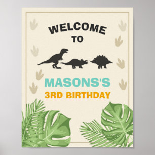 Poster O menino do sinal de boas-vindas do aniversário d