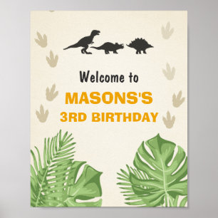 Poster O menino do sinal de boas-vindas do aniversário d