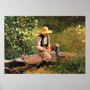Poster O Menino Talhando Madeira por Winslow Homer