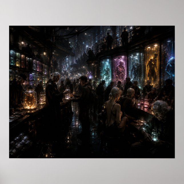 Poster O Mercado Negro Onde o Tempo é Vendido (Frente)