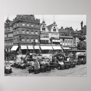 Pôster O mercado no Trier, c.1910