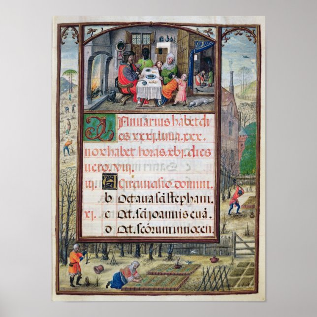 Poster O mês de janeiro (Frente)