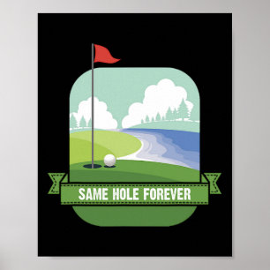 Poster O Mesmo Buraco Para A Festa Engraçada De Golfe Ant