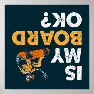 Poster O Meu Conselho Está Bem? Skateboard Funny Updown S