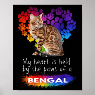 Poster O Meu Coração É Detido Pelas Peças De Um Gato Beng