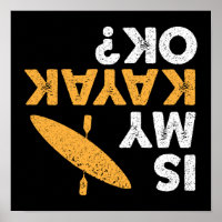 O Meu Kayak Está Bem? Vintage Funny Kayaker para B