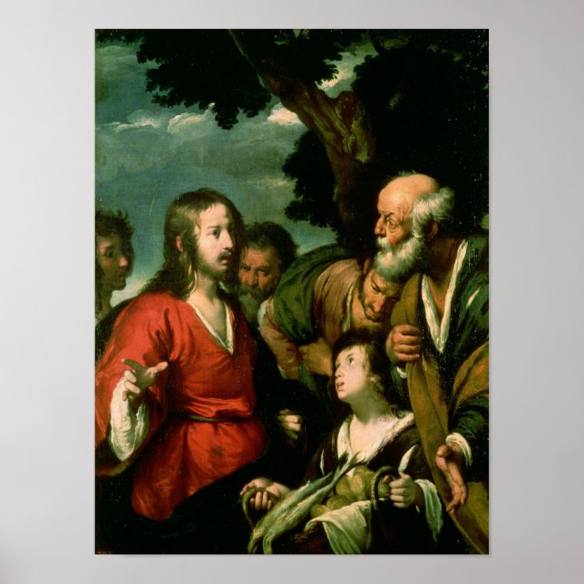 Poster O Milagre das Loaves e Fishes, c.1630 (Frente)