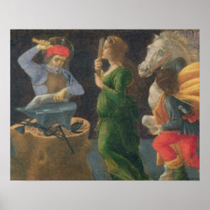 Pôster O milagre de St. Eligius, painel do predella do th