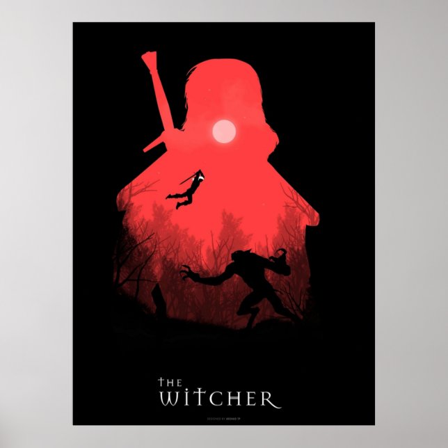 Poster O minimalista Witcher (Frente)