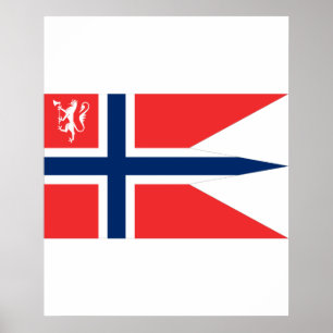 Pôster o ministro norueguês defesa, Noruega