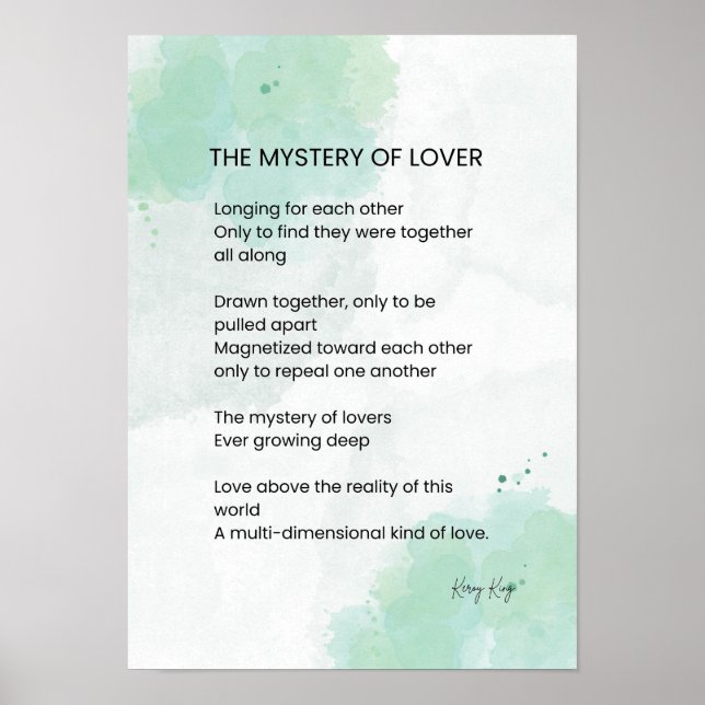 Poster O Mistério Dos Amantes - Poema Do Amor (Frente)