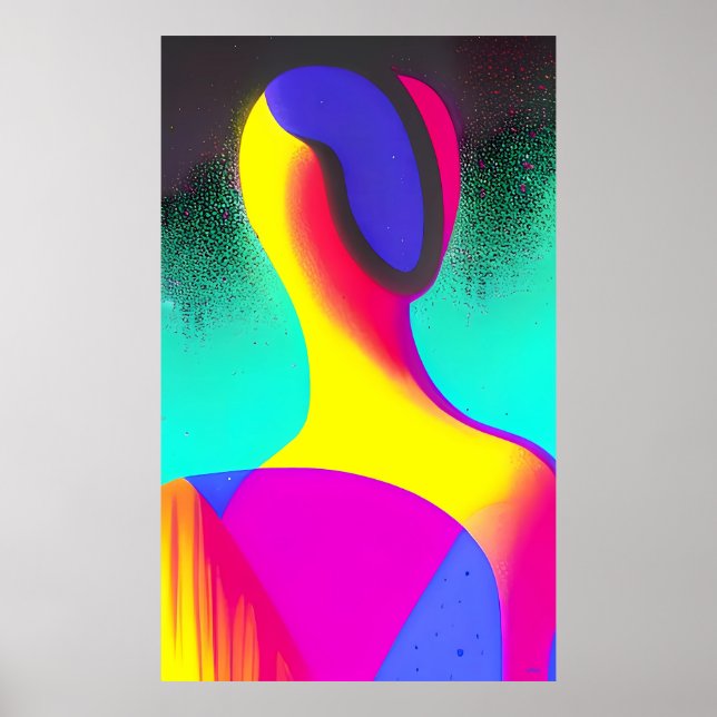 Poster O modelo Ken Gage Surrealismo (Frente)