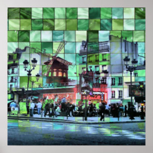 Pôster o moinho vermelho