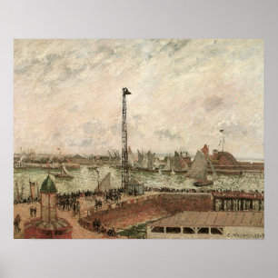 Pôster O molhe do piloto, Le Havre por Camille Pissarro