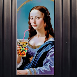 Pôster O Momento de Chá Bubble da Mona Lisa – Poster Bril