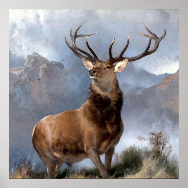 Poster O Monarca do Glen por Sir Edwin Landseer (Frente)