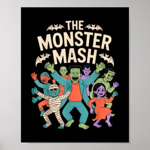 Poster O Monstro do Festa de Dança do Halloween