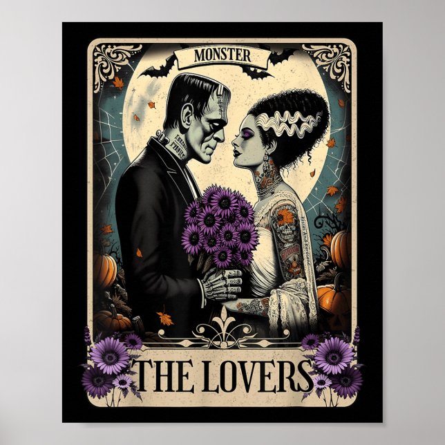 Poster O Monstro Frankenstein E A Noiva Os Amantes Taro (Frente)