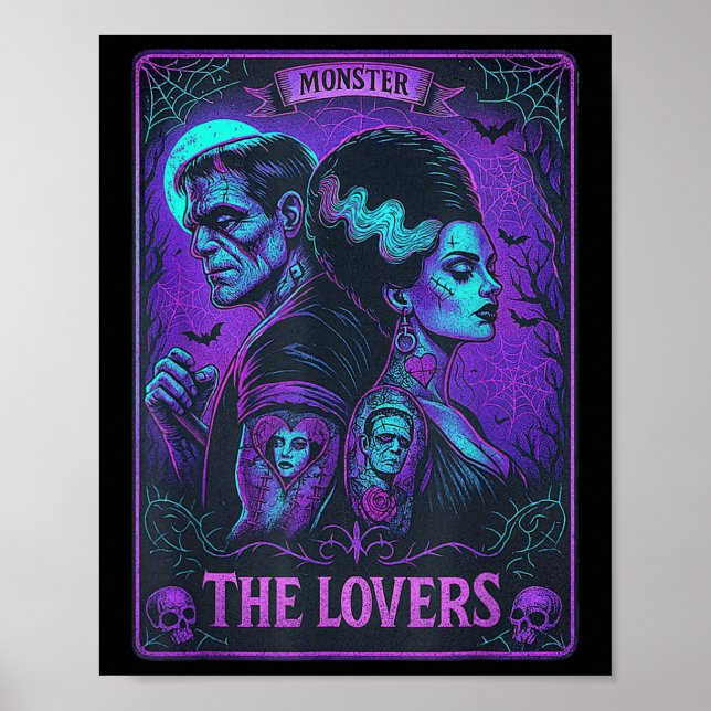 Poster O Monstro Frankenstein E A Noiva Os Amantes Taro (Frente)