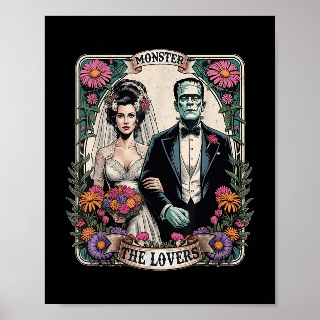 Poster O Monstro Frankenstein E A Noiva Os Amantes Taro (Frente)