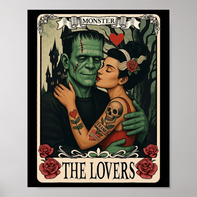 Poster O Monstro Frankenstein E A Noiva Os Amantes Taro (Frente)