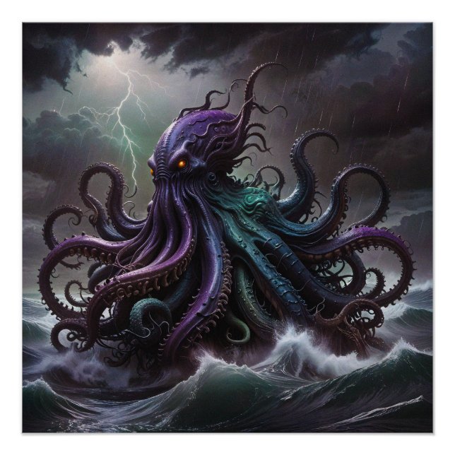 Pôster O Monstro Kraken (Frente)