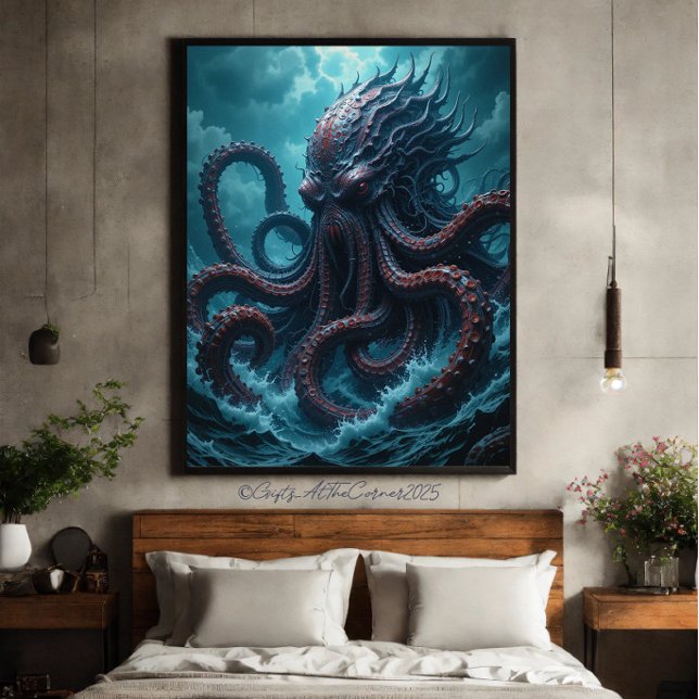Poster O Monstro Kraken (Criador carregado)