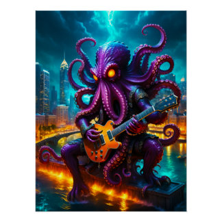 Pôster O Monstro Kraken Rockstar