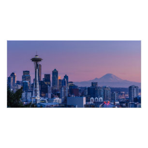 Pôster O Monte Rainier no fundo