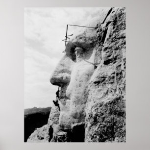Pôster O Monte Rushmore sob a construção