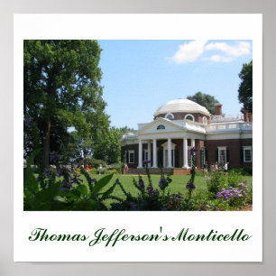 Pôster O Monticello de Thomas Jefferson