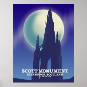 Poster O Monumento Scott, Edimburgo, Escócia
