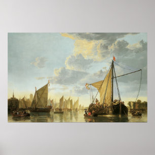 Pôster O Mosa em Dordrecht; 1650
