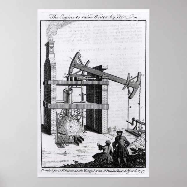 Poster O motor para elevar a água pelo fogo (Frente)