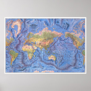 Poster "O Mundo: 1981/presente - Mapa do pavimento OCEAN