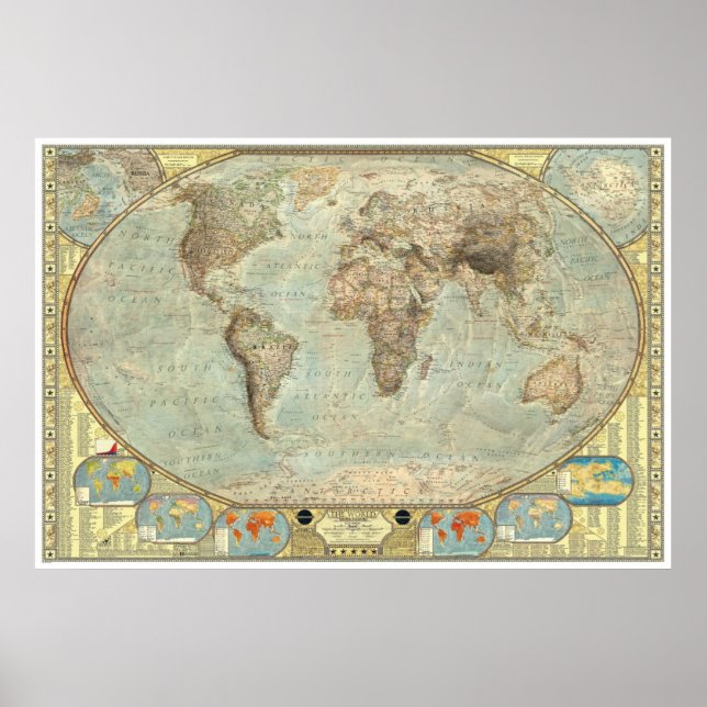 Pôster O Mundo - Alterações Climáticas (Frente)