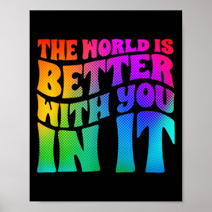 Poster O mundo da depressão é melhor com você Saúde Menta