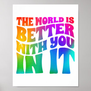Poster O mundo da depressão é melhor com você Saúde Menta