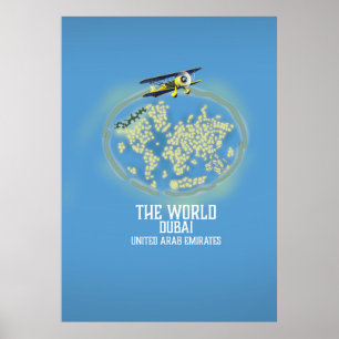 Poster O Mundo Dubai Emirados Árabes Unidos mapa