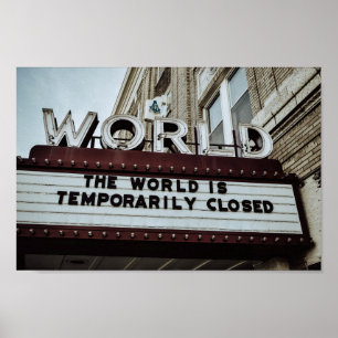 Poster O mundo está temporariamente fechado (devido à C