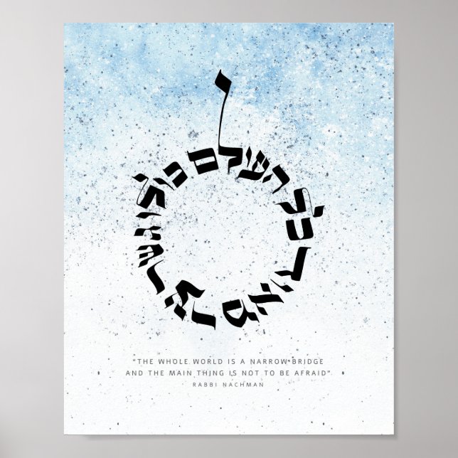 Poster O mundo inteiro é uma ponte nervosa, Rabbi Nachman (Frente)