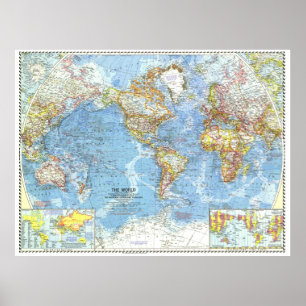 Poster "O Mundo: MAPA PORMENORIZADO DE 1960 ...