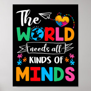 Poster O Mundo Precisa De Todos Os Tipos De Atenção Ao Au