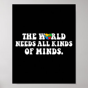 Poster O Mundo Precisa De Todos Os Tipos De Atenção Ao Au